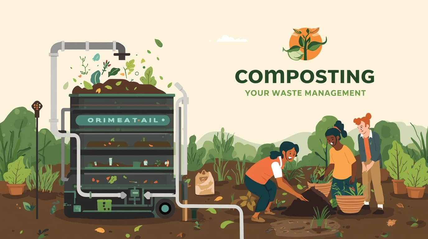 Composting system setup by Schoolidrawor