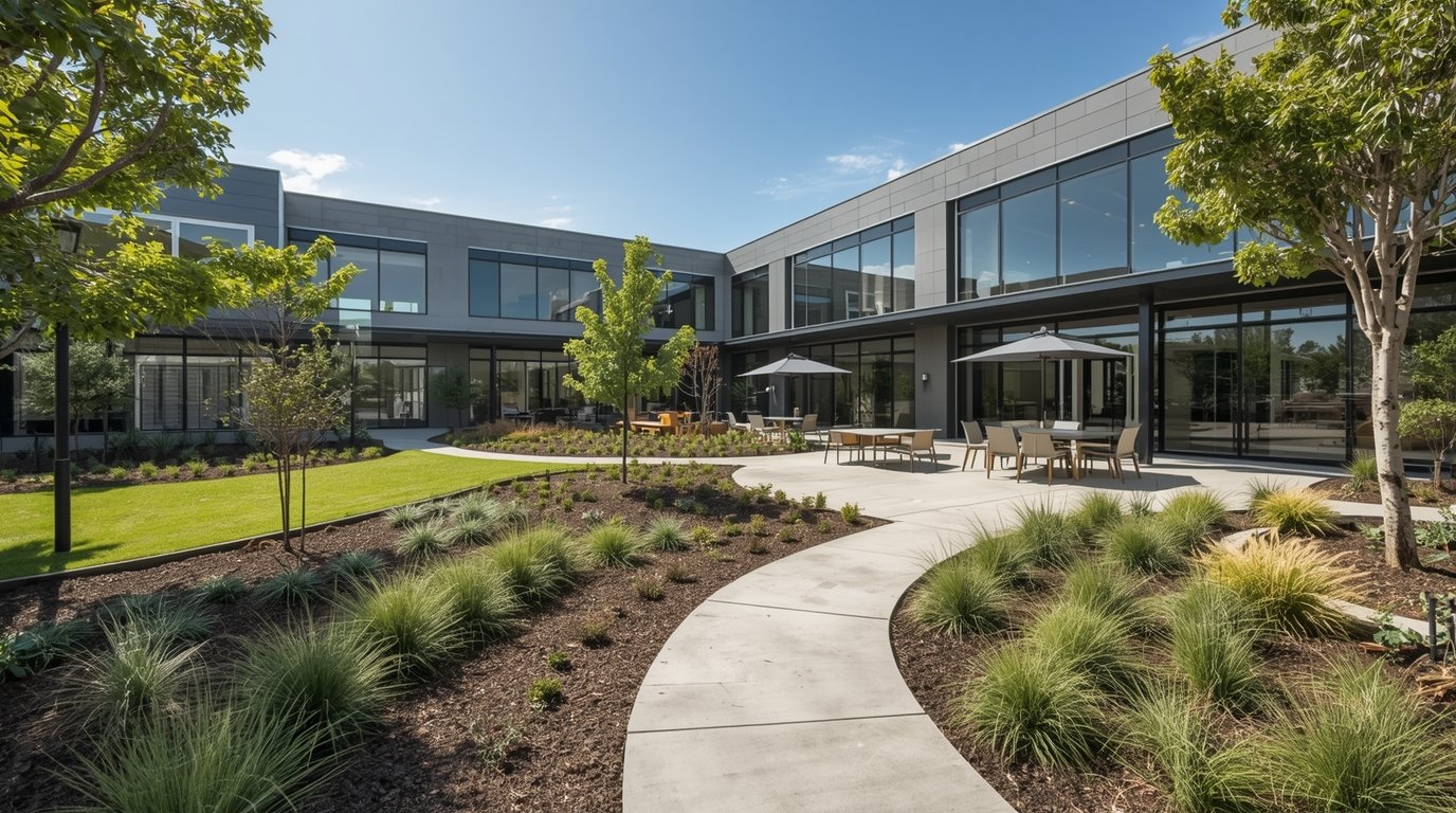 Corporate office landscape by Schoolidrawor