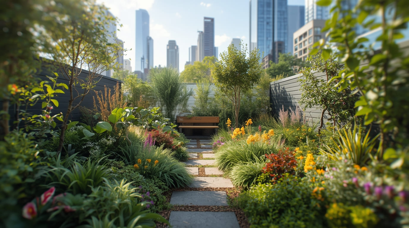 Sustainable urban garden designed by Schoolidrawor